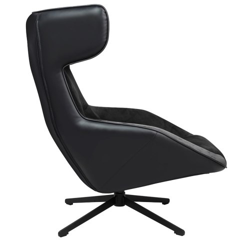 King Home Fotel obrotowy VITA VELVET czarny PU