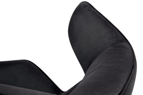 King Home Fotel obrotowy VITA VELVET czarny PU