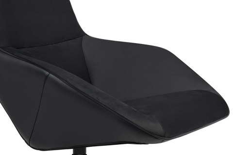 King Home Fotel obrotowy VITA VELVET czarny PU