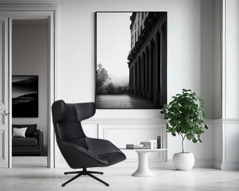 King Home Fotel obrotowy VITA VELVET czarny PU