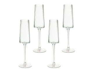 Kare Design KARE komplet 4 kieliszków do szampana RIFFLE 215 ml