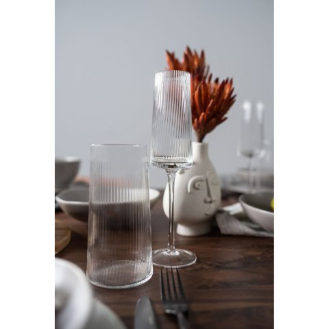 Kare Design KARE komplet 4 kieliszków do szampana RIFFLE 215 ml