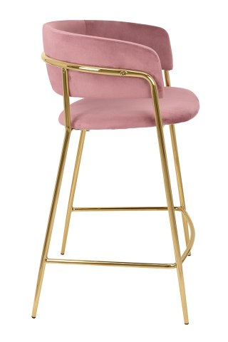 King Home Krzesło barowe DELTA 65 różowe