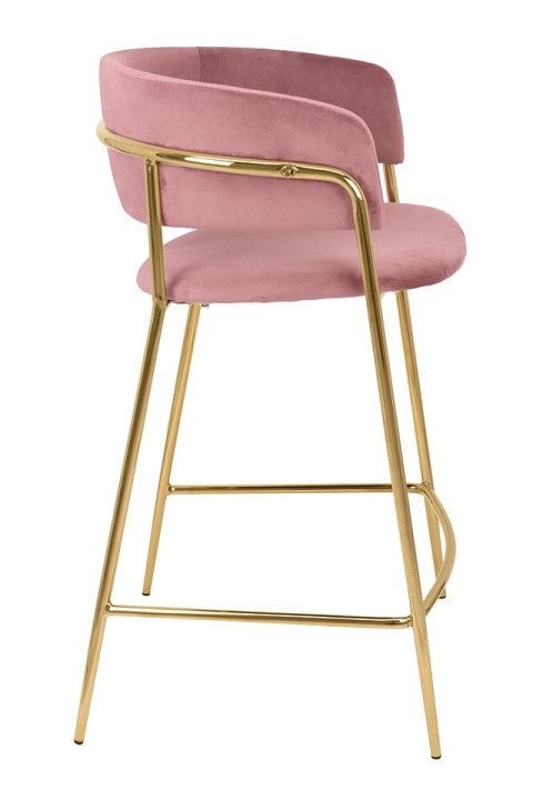 King Home Krzesło barowe DELTA 65 różowe