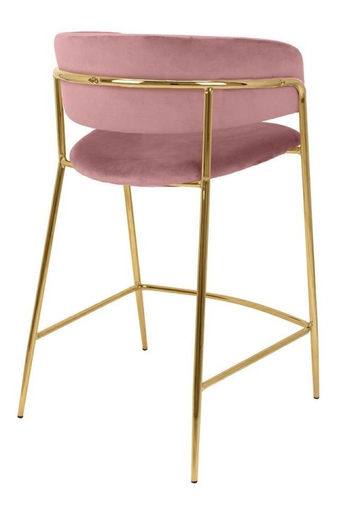 King Home Krzesło barowe DELTA 65 różowe