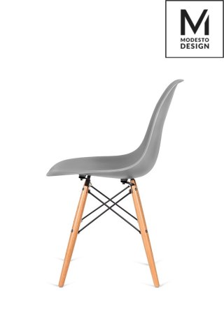 Modesto Design MODESTO krzesło DSW szare - podstawa bukowa