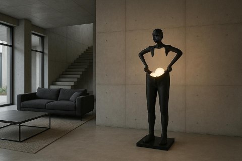 Moosee MOOSEE lampa podłogowa HUMAN HOUDINI czarna