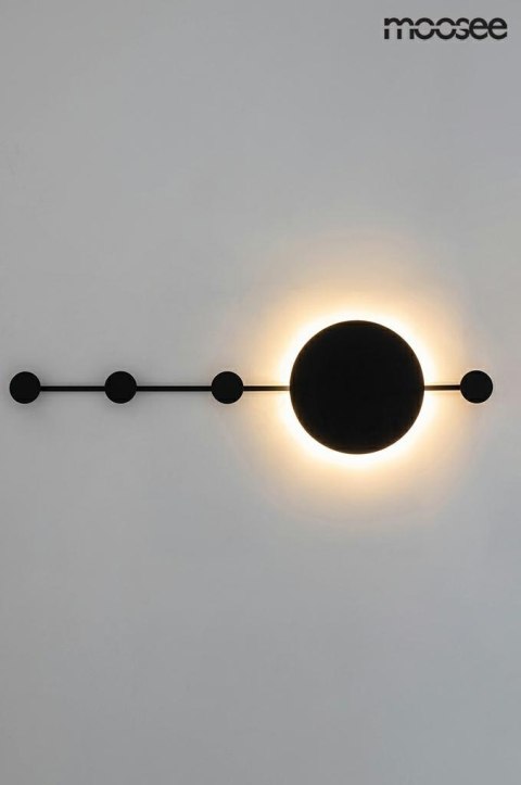 Moosee MOOSEE lampa ścienna SHADOW HANG z wieszakiem czarna