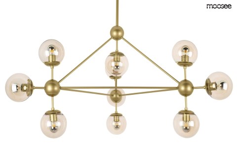 Moosee MOOSEE lampa wisząca ASTRIFERO 10 złota / bursztynowa