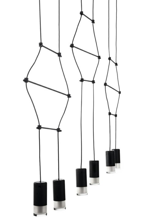 Moosee MOOSEE lampa wisząca FLUSSO LINE 6 czarna