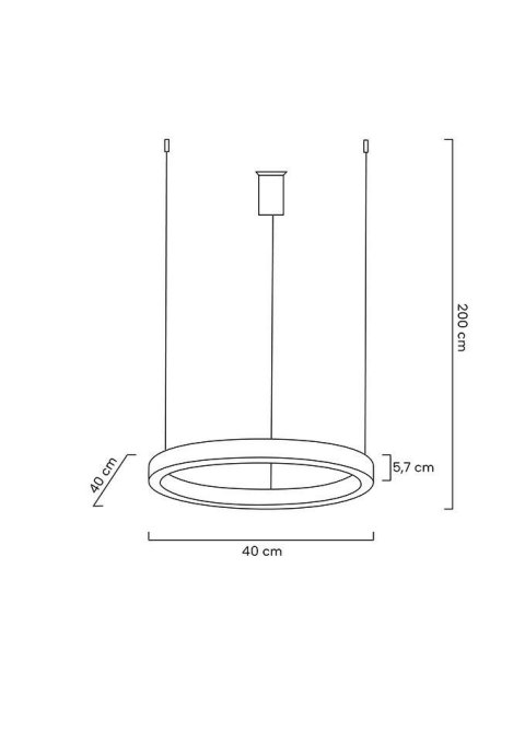 Moosee MOOSEE lampa wisząca RING 40 złota