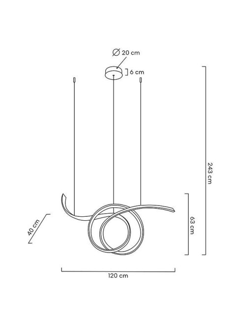 Moosee MOOSEE lampa wisząca WAVE 120 złota
