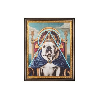 King Home Obraz NEON BULLDOG 80x100 cm