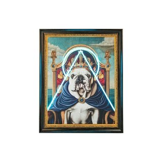 King Home Obraz NEON BULLDOG 80x100 cm