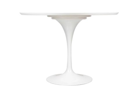 King Home Stół TULIP PREMIUM 100 biały - MDF, metal