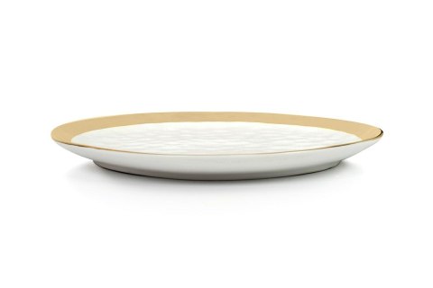 Kare Design KARE talerz BELL 26 cm biało-złoty