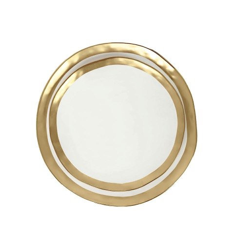 Kare Design KARE talerz BELL 26 cm biało-złoty