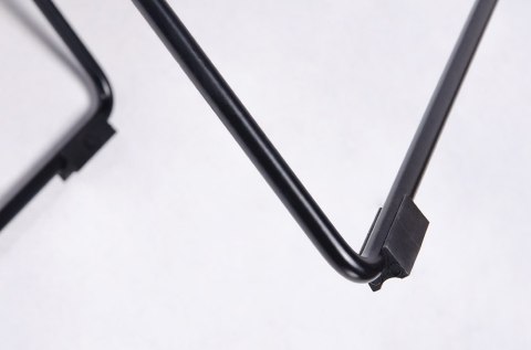 King Home Krzesło NET SOFT czarne - czarna poduszka, metal