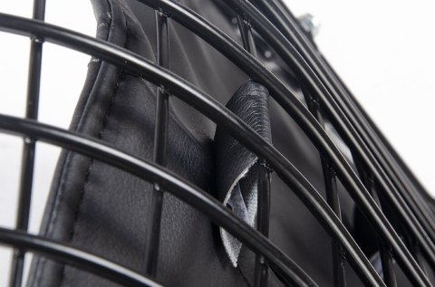 King Home Krzesło NET SOFT czarne - czarna poduszka, metal