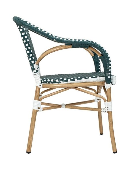King Home Krzesło ogrodowe CAFE MIRAMAR turkus / morski rattan