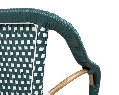 King Home Krzesło ogrodowe CAFE MIRAMAR turkus / morski rattan