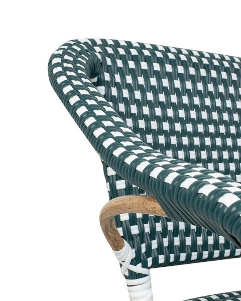 King Home Krzesło ogrodowe CAFE MIRAMAR turkus / morski rattan