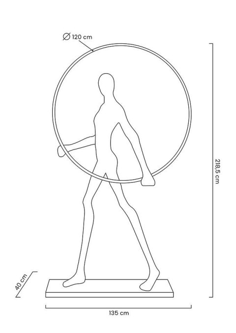 Moosee MOOSEE lampa podłogowa HUMAN ROUND włókno szklane