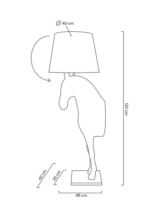 Moosee MOOSEE lampa podłogowa KOŃ HORSE STAND S czarna - włókno szklane