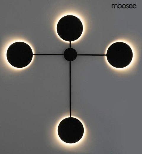 Moosee MOOSEE lampa ścienna SHADOW 4 czarna