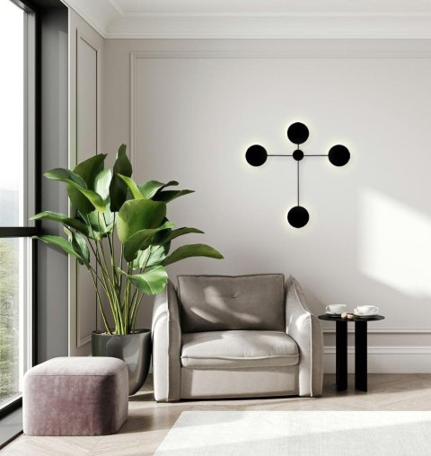 Moosee MOOSEE lampa ścienna SHADOW 4 czarna