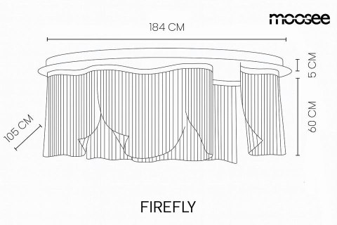 Moosee MOOSEE lampa sufitowa / plafon FIREFLY 180 złota