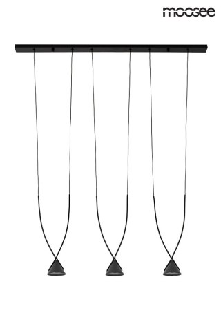 Moosee MOOSEE lampa wisząca ATLAS 3 czarna