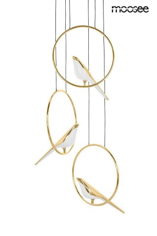 Moosee MOOSEE lampa wisząca BIRD DISC złota