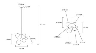 Moosee MOOSEE lampa wisząca CAPRI 6 złota
