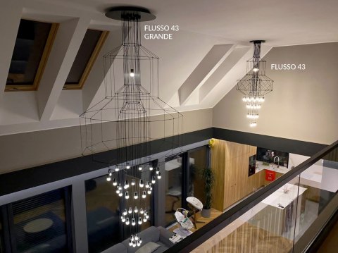 Moosee MOOSEE lampa wisząca FLUSSO 43 czarna