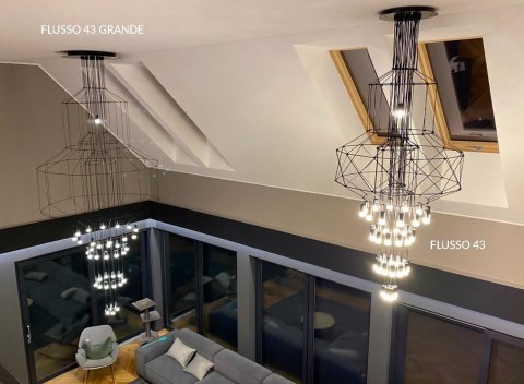 Moosee MOOSEE lampa wisząca FLUSSO 43 czarna