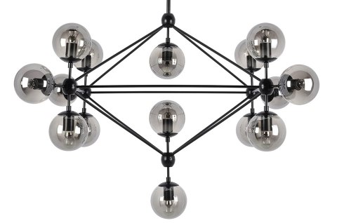 Moosee MOOSEE lampa wisząca PLANETARIO 15 czarna - klosze dymione