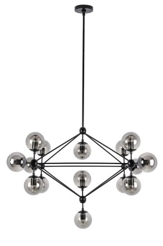Moosee MOOSEE lampa wisząca PLANETARIO 15 czarna - klosze dymione