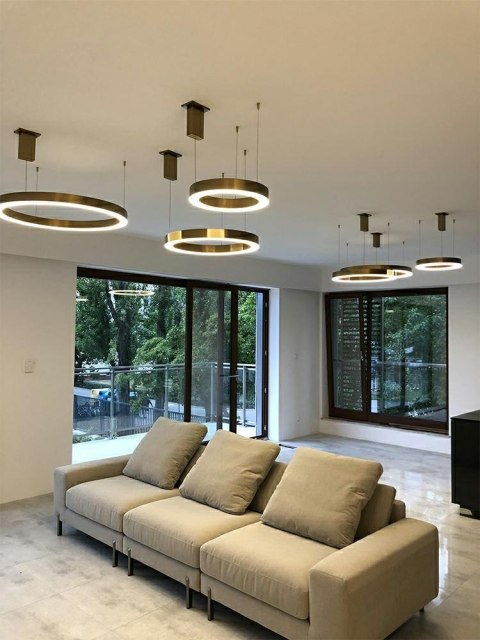 Moosee MOOSEE lampa wisząca RING 100 złota