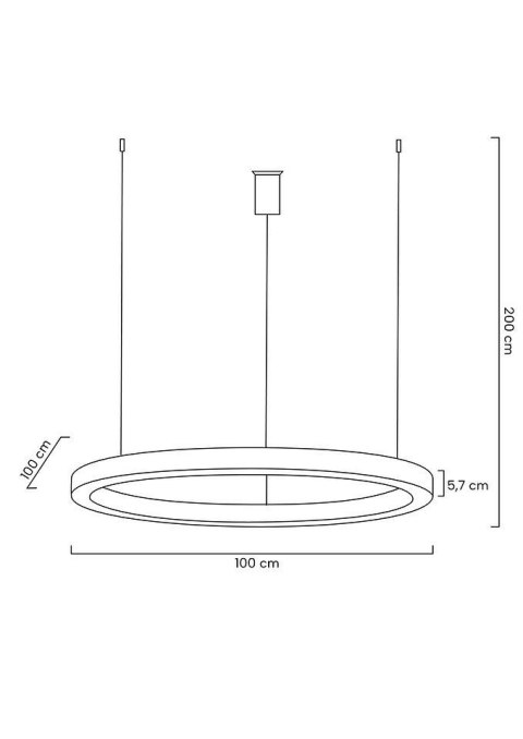 Moosee MOOSEE lampa wisząca RING 100 złota
