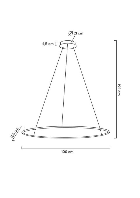 Moosee MOOSEE lampa wisząca RING SLIM 100 złota