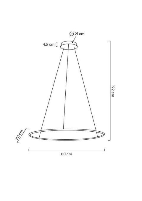 Moosee MOOSEE lampa wisząca RING SLIM 80 złota