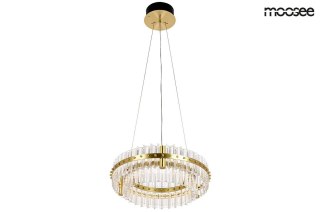 Moosee MOOSEE lampa wisząca SATURNUS 47 DUO złota - LED, kryształ, stal szczotkowana