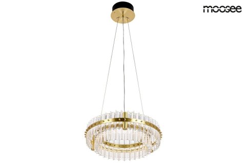 Moosee MOOSEE lampa wisząca SATURNUS 47 DUO złota - LED, kryształ, stal szczotkowana