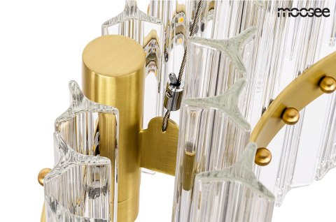 Moosee MOOSEE lampa wisząca SATURNUS 47 DUO złota - LED, kryształ, stal szczotkowana