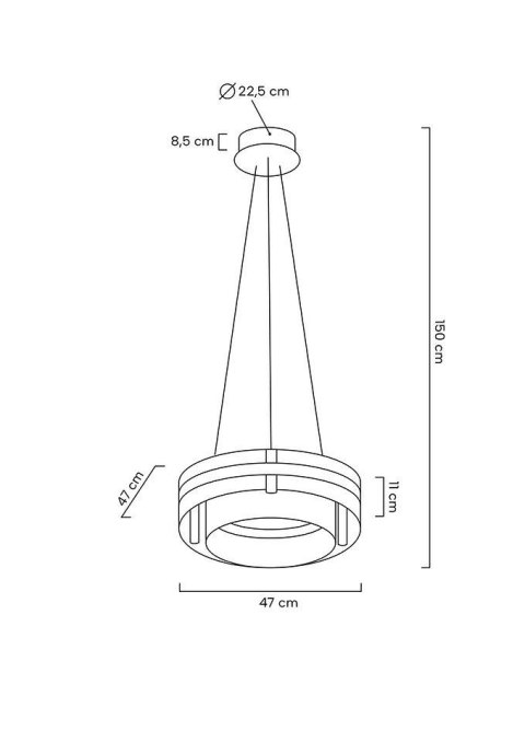 Moosee MOOSEE lampa wisząca SATURNUS 47 DUO złota - LED, kryształ, stal szczotkowana