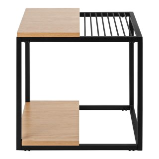 King Home Stolik GALLER dąb - gazetnik, MDF, metal