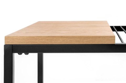 King Home Stolik GALLER dąb - gazetnik, MDF, metal