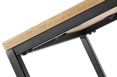 King Home Stolik GALLER dąb - gazetnik, MDF, metal