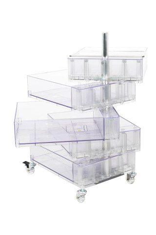 King Home Szafka VISION transparentna - poliwęglan, kółeczka